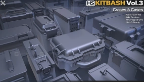 硬表面模型套件第三卷 - 箱体与容器  Hard-Surface Kitbash Vol.3 - Crates Cases