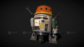 C1-10P机器人星球大战义军粉丝作品 C1-10P (AKA Chopper) Star Wars Rebels Fan Art
