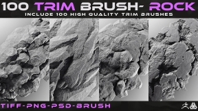 100个岩石笔刷 100 Trim brushes – Rock