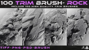 100个岩石笔刷 100 Trim brushes – Rock