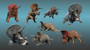 【UE】三角龙3D模型  Dinosaur  Triceratops