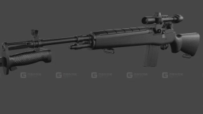 M14步枪 - M14 Rifle 3D model-5