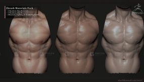 Zbrush写实皮肤与粘土材质包附赠教程 Zbursh Realistic Skin & Clay Material Pack + Bonus Tutorial