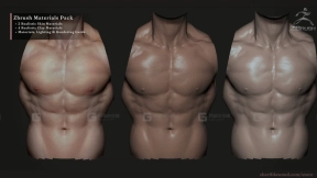 Zbrush写实皮肤与粘土材质包附赠教程 Zbursh Realistic Skin & Clay Material Pack + Bonus Tutorial
