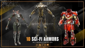 10组科幻机甲3D模型 Black Diamond – 10 Sci-Fi Armor Models