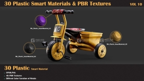 30+塑料智能材质球 30 Plastic Smart Materials & PBR Textures – VOL 10