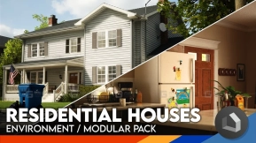 【UE】住宅房屋 - 模块化资源包  Residential Houses - Modular Pack