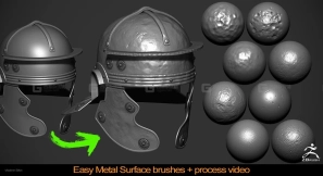 ZBrush钢铁表面笔刷