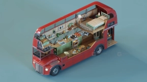 VR场景小巴士 VR Scene Minibus