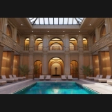 场景-经典奢华泳池 - Scene- Classic Luxury Swimming Pool