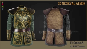 中世纪束腰外衣文艺复兴角色服装