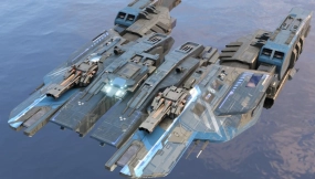 科幻太空船奋进号-Scifi Space Ship Endeavour