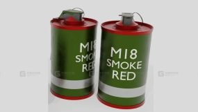 烟雾手榴弹3D模型-1 - Smoke granade 3D model-1