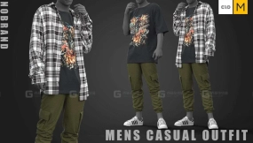 男士休闲裤子衬衫工装裤 Mens - Casual Outfit
