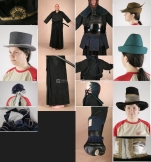 【3DSK】中世纪各种帽子日本武士道服装参考照片