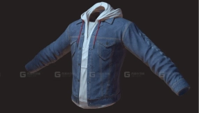 牛仔夹克和连帽卫衣模型 Jean Jacket and Sweater