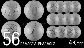 56个墙壁地面裂纹缝隙破损Alpha贴图