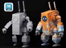 【MAYA 机器人】硬表面机器人制作教程；快速讲解硬表面如何布线卡线，新手小白如何操作