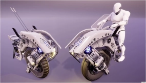 【UE】科幻蚱蜢单座自行车  SciFi Grasshopper Mono Bike