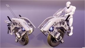 【UE】科幻蚱蜢单座自行车  SciFi Grasshopper Mono Bike