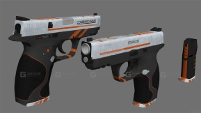 史密斯&威森M&P40橙色打击手枪 - Smith & Wesson M&P40  Orange strike  3D model-10