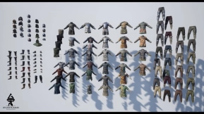 【UE】ROG模块化中世纪盔甲服装  ROG Modular Medieval Armor and Cloth