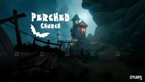 【UE5.5】风格化山顶教堂（Stylized Perched Church 山顶教堂风格化3D）  Stylized Perched Church ( Stylized Perched Churche Church Hilltop Stylised 3D )