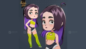 动漫可爱女孩——Q版风格-Anime Cute Girl-Chibi Style