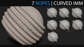 Zbrush绳索绳结钢丝麻绳编织笔刷 ZBP格式