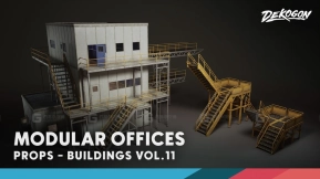 【UE5.1】建筑VOL.11 - 模块化办公室（低多边形） Buildings VOL.11 - Modular Offices (Low Poly)