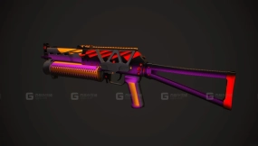 PP-19野牛冲锋枪-ПП 19 Бизон 3D model-2