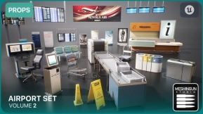 【UE】机场场景套装第二卷  Airport Set Vol2