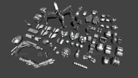 机器人零件套件包 Robot parts (kitbash pack)