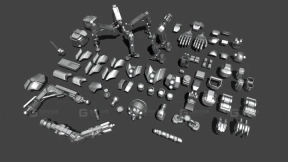 机器人零件套件包 Robot parts (kitbash pack)