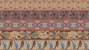 敦煌飞天壁画纹样矢量设计素材