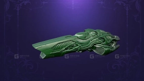 生物机械星际飞船STL外星巡洋舰 Biomechanical Starship STL Alien Space Cruiser