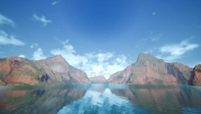 【UE】背景岛屿远景  Background Island Vista