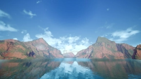 【UE】背景岛屿远景  Background Island Vista