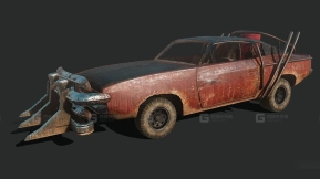1973克莱斯勒勇士充电器（骷髅撞） - 1973 Chrysler Valiant Charger (Skullbutts) 3D model-72