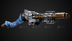 末日风格游戏就绪枪械及4K纹理 - Blenderkit系列04-Apocalyptic Game-Ready Guns + 4k Textures - Blenderkit Series04