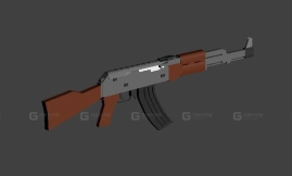 AK-47-Ak-47 low poly 3D model