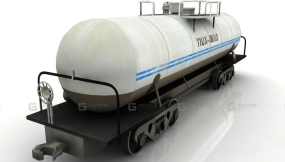 火车油罐车 - Train tank 3D model-39