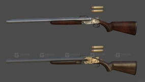 硝化特快双管步枪（大象枪） - Nitro Express Double Rifle (Elephant Gun) 3D model-38