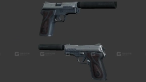 消音手枪 - Suppressed Pistol 3D model-27