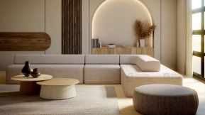 现代公寓客厅（第一部分）-Modern Apartment Living Room (Part 1)