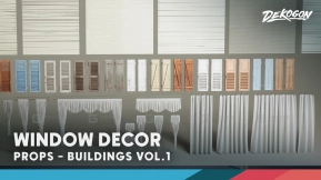 【UE】建筑合集 VOL.1 - 窗户装饰（Nanite与低多边形）  Buildings VOL.1 - Window Decor (Nanite and Low Poly)