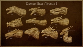 龙首模型卷一由Bernhard van der Horst制作 Dragon Heads Volume1 by Bernhard van der Horst