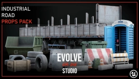 【UE】工业道路道具包  Industrial Road Props Pack