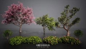 【UE】Nanite亚洲植被树木花草合集Vol.2  Nanite Foliage Vol2 Asian