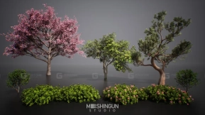 【UE】Nanite亚洲植被树木花草合集Vol.2  Nanite Foliage Vol2 Asian